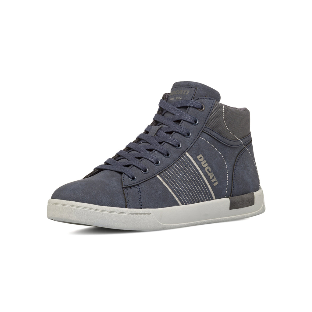 Sneakers alte blu da Uomo con banda laterale Ducati