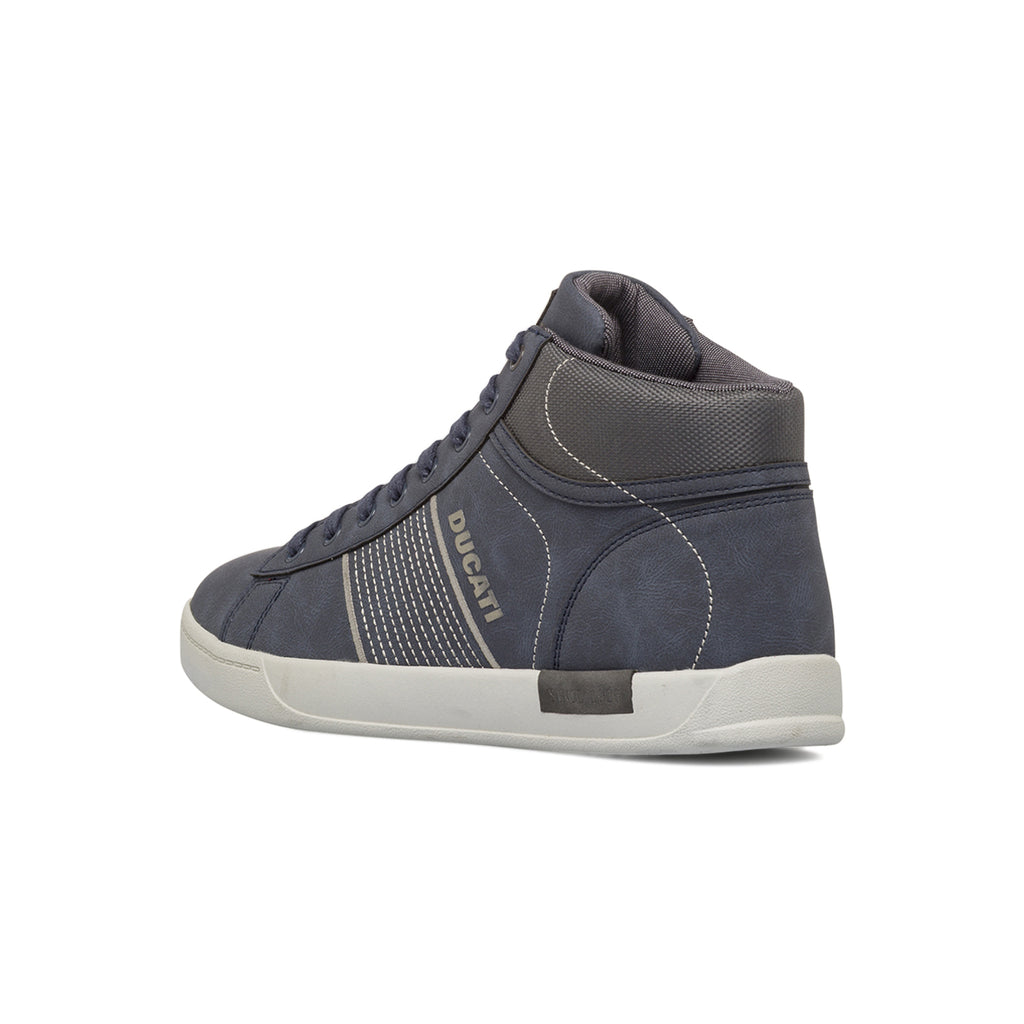 Sneakers alte blu da Uomo con banda laterale Ducati