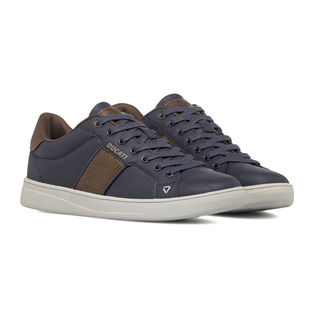 Sneakers blu da Uomo con inserti marroni Ducati