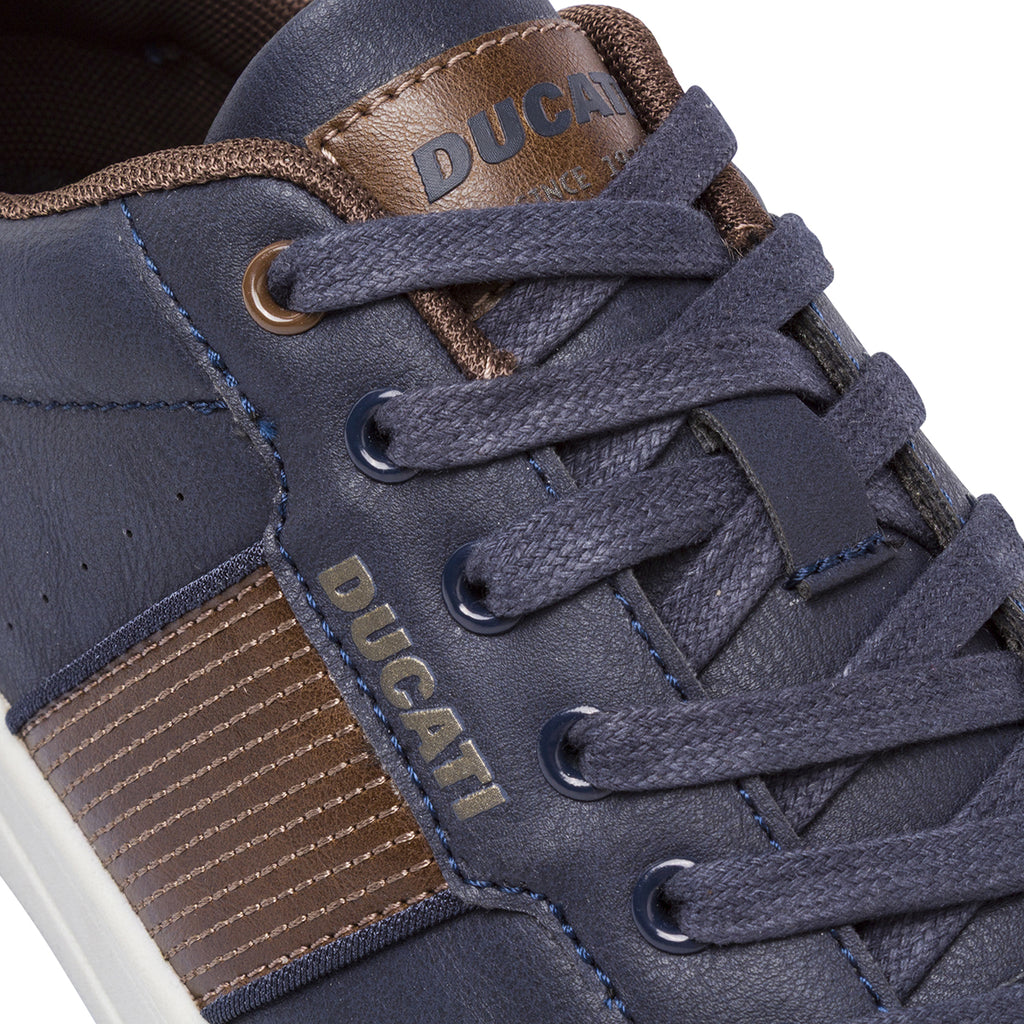 Sneakers blu da Uomo con inserti marroni Ducati