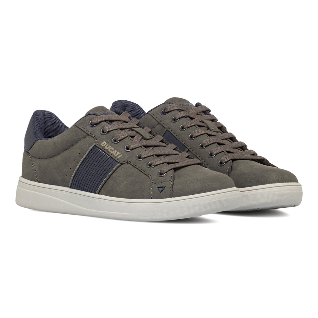 Sneakers grigie da Uomo con inserti blu Ducati