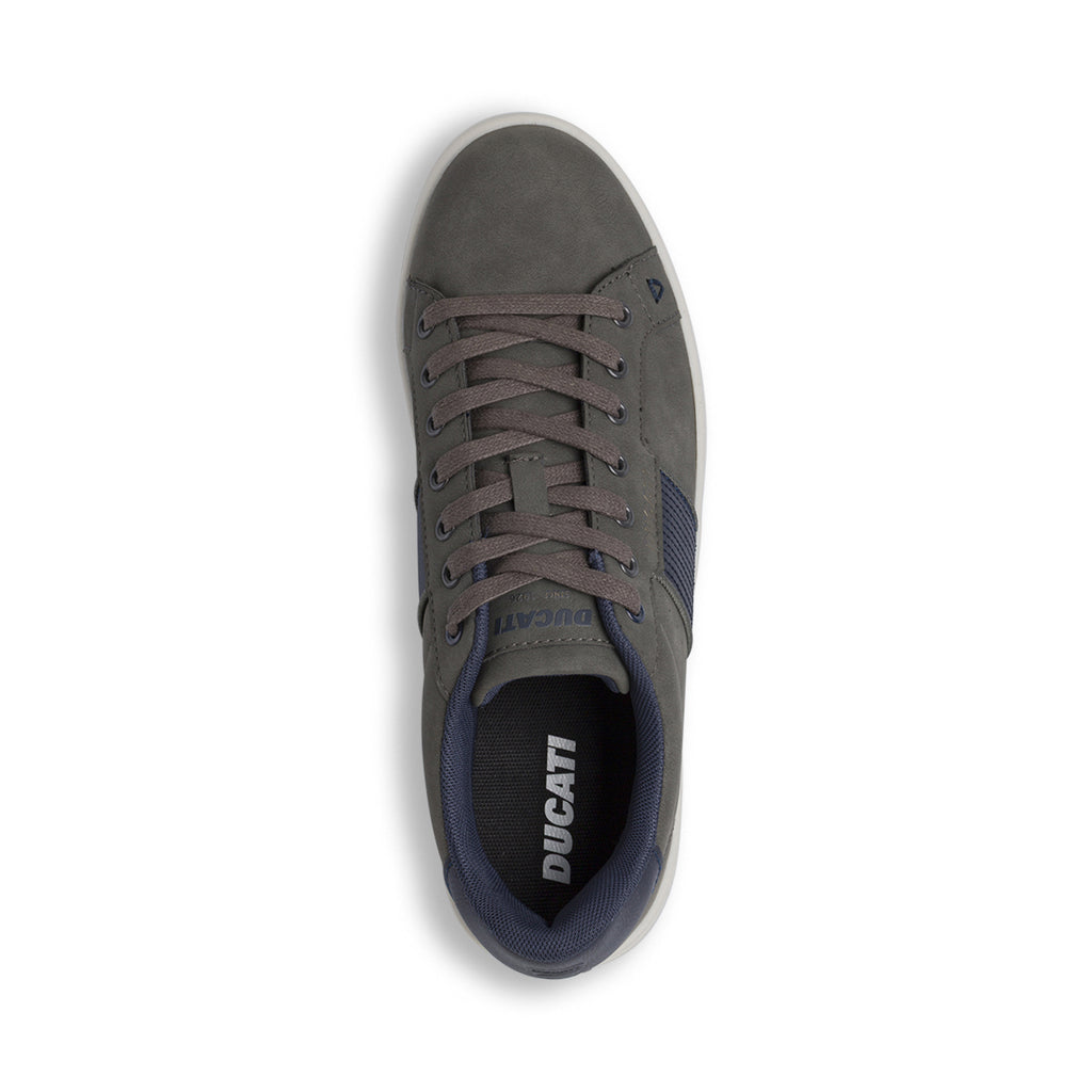 Sneakers grigie da Uomo con inserti blu Ducati