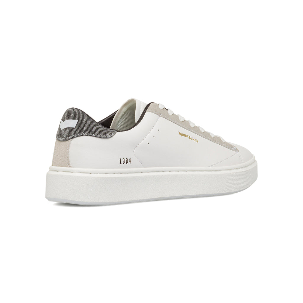 Sneakers bianche da Uomo con inserto in tessuto Gas