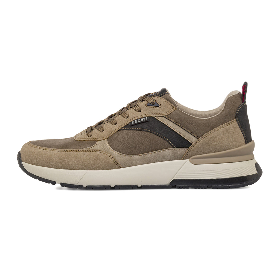 Sneakers taupe da Uomo con inserti in contrasto Ducati