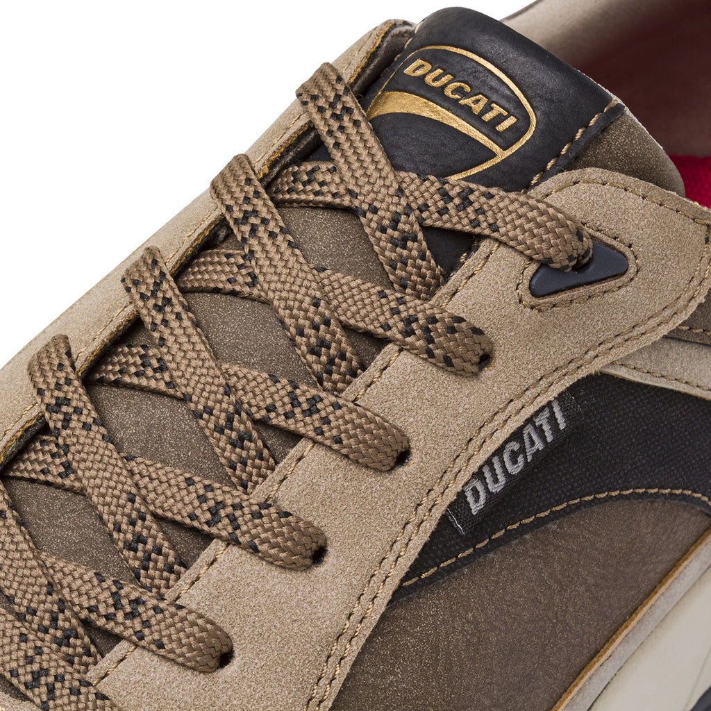 Sneakers taupe da Uomo con inserti in contrasto Ducati
