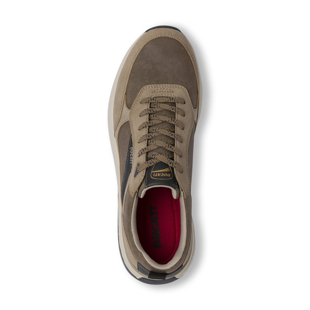 Sneakers taupe da Uomo con inserti in contrasto Ducati