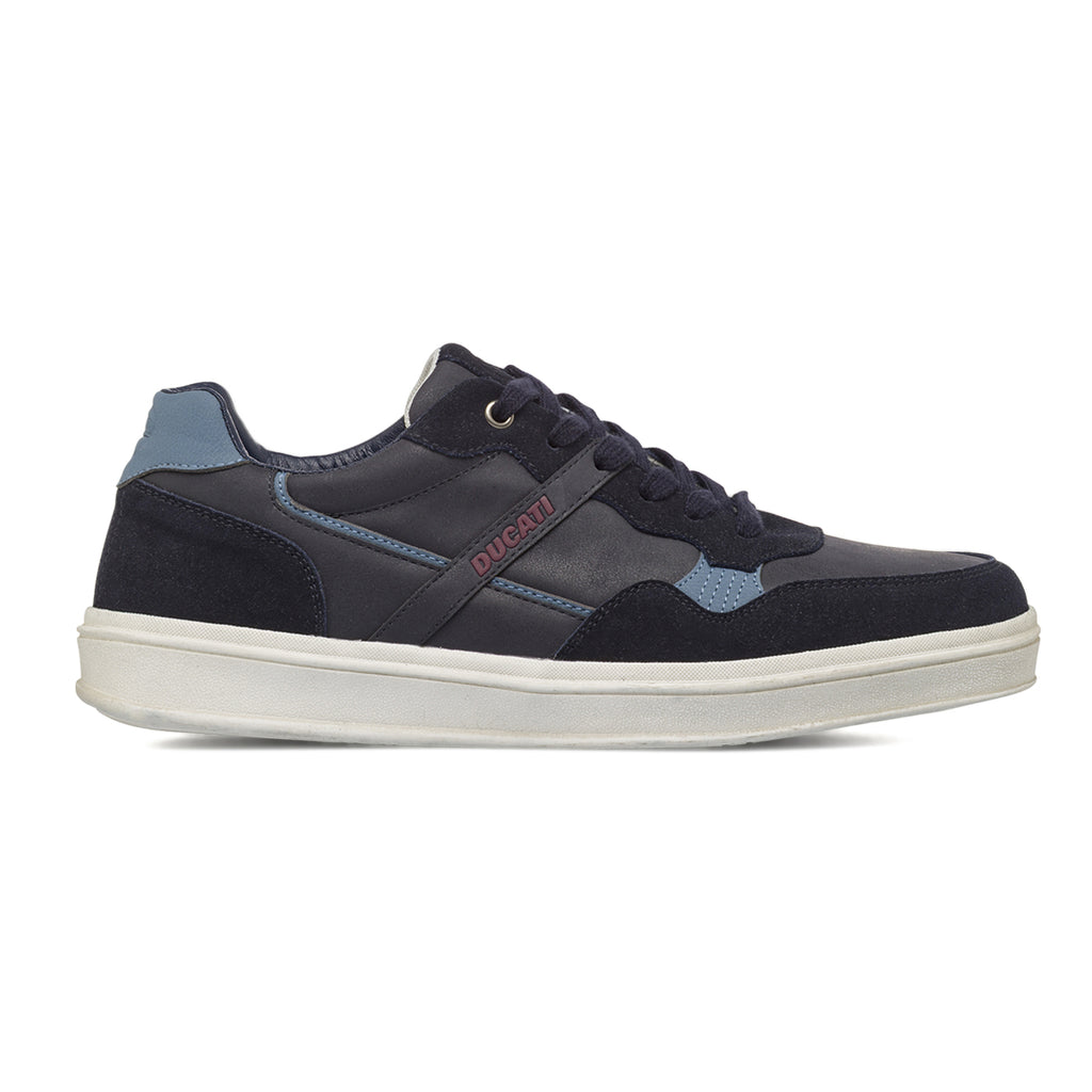 Sneakers da Uomo Blu con Dettagli Azzurri Ducati