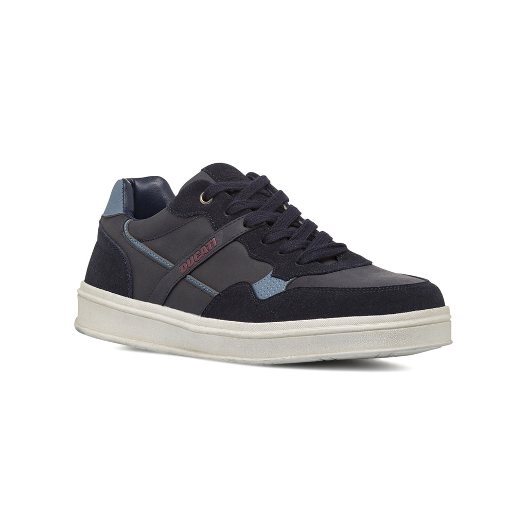 Sneakers da Uomo Blu con Dettagli Azzurri Ducati