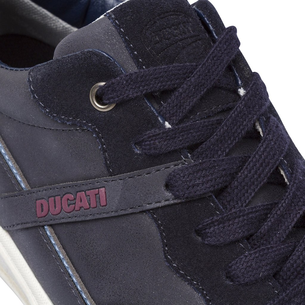 Sneakers da Uomo Blu con Dettagli Azzurri Ducati