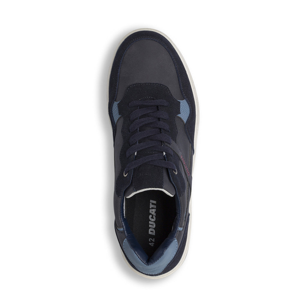 Sneakers da Uomo Blu con Dettagli Azzurri Ducati