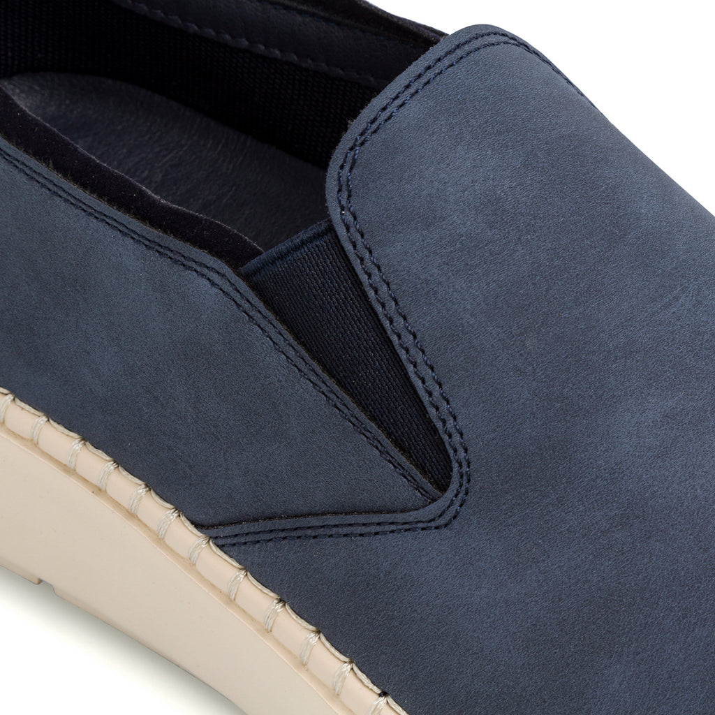 Scarpe slip-on casual da uomo blu navy P Soft