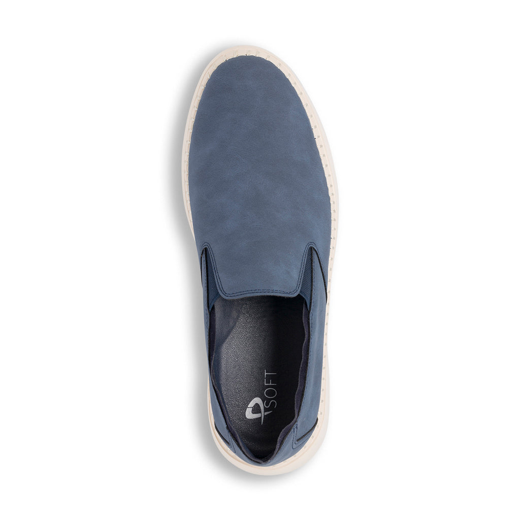 Scarpe slip-on casual da uomo blu navy P Soft
