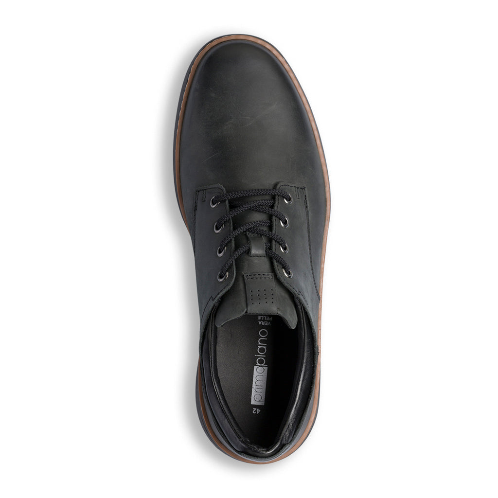 Scarpe eleganti comfort nere da uomo in pelle Primopiano