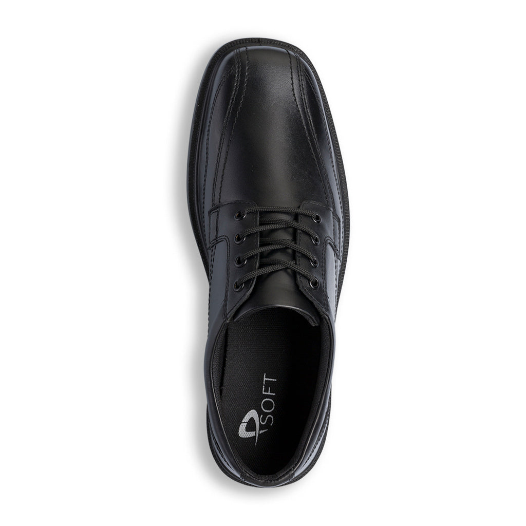 Stringate comfort derby da uomo nere P Soft in pelle con soletta in memory foam