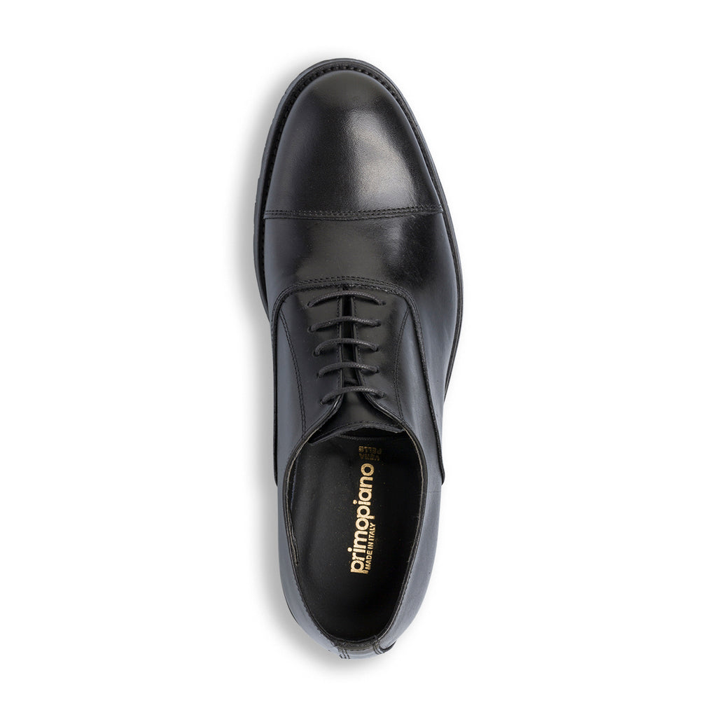 Stringate oxford eleganti da uomo nere in pelle Primopiano