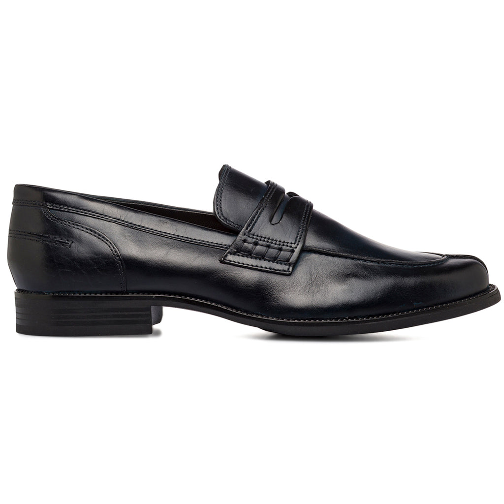 Mocassini Blu navy in Pelle da Uomo con cuciture La Cuoieria
