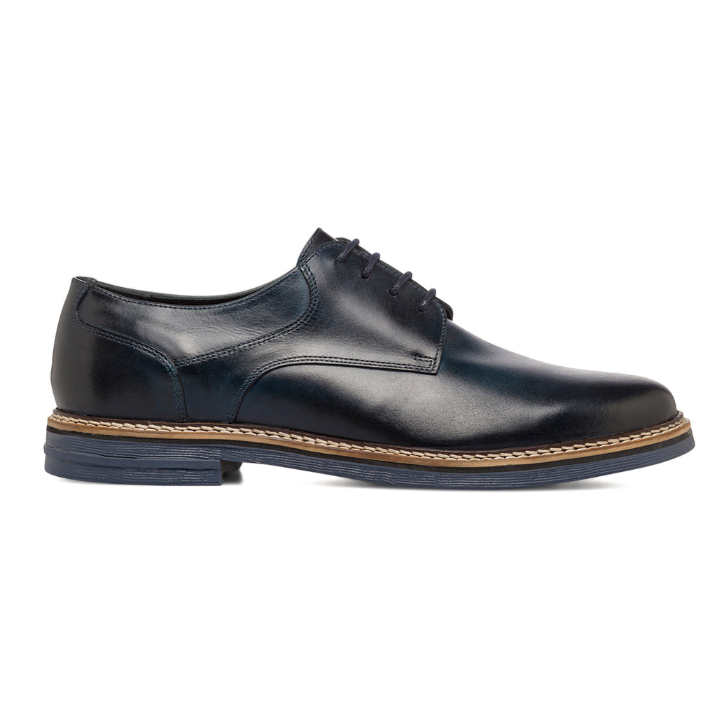 Stringate derby blu da Uomo in pelle La Cuoieria