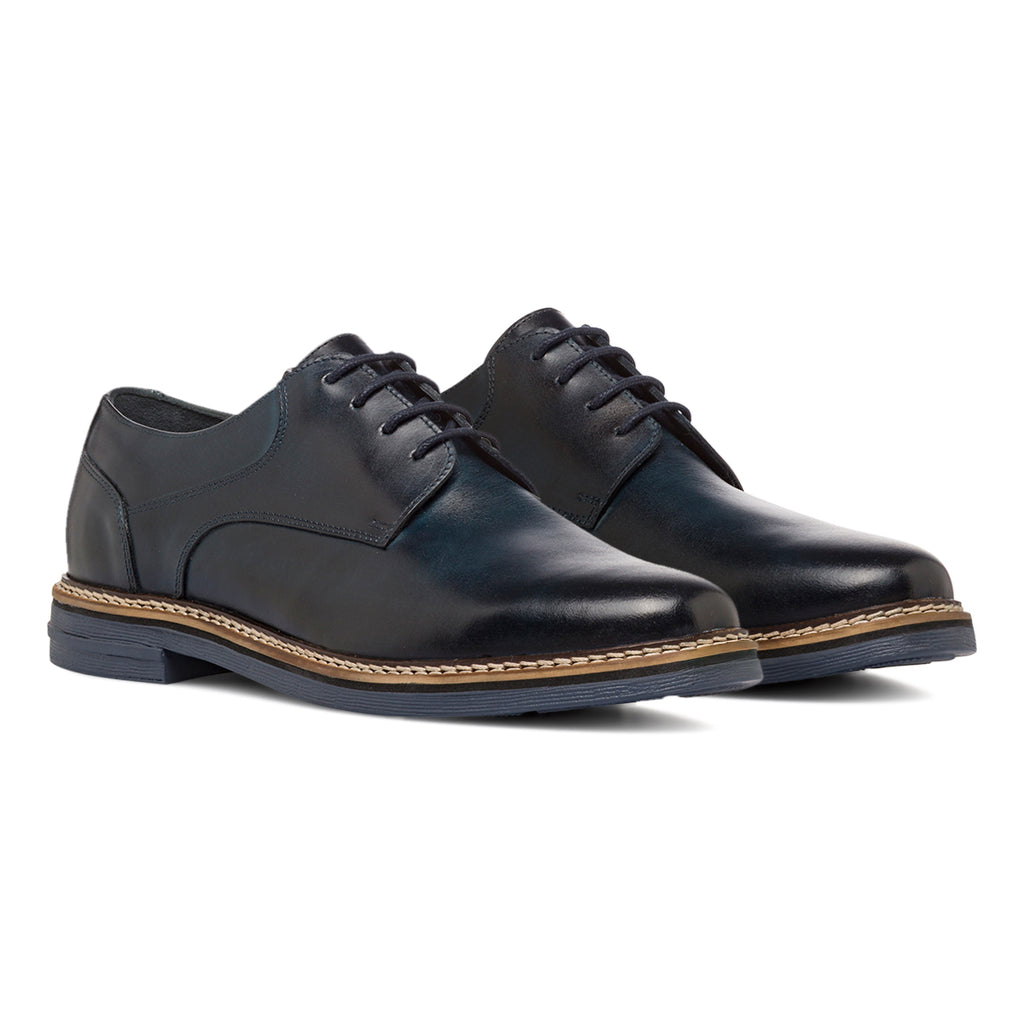 Stringate derby blu da Uomo in pelle La Cuoieria