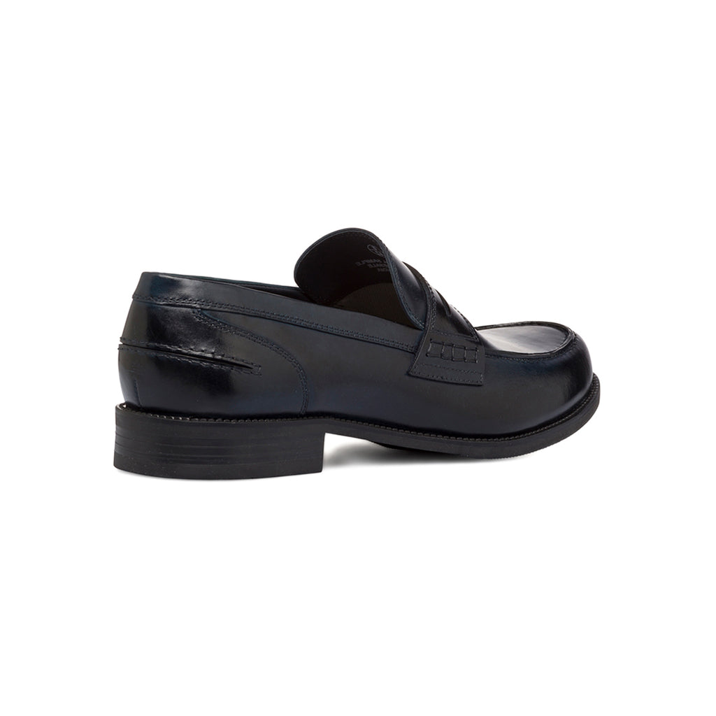 Mocassini Blu navy in pelle da Uomo con mascherina La Cuoieria