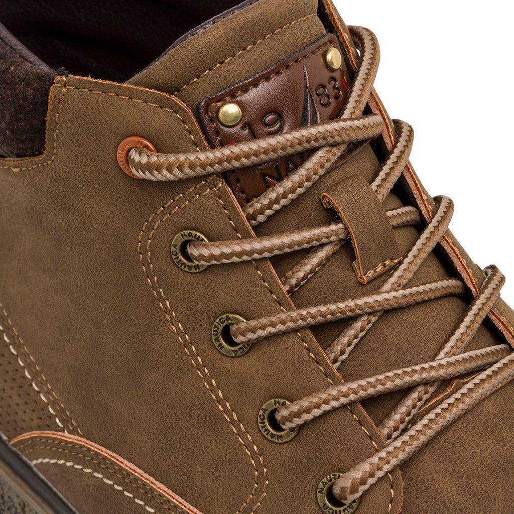 Scarponcini da uomo marroni con logo Nautica