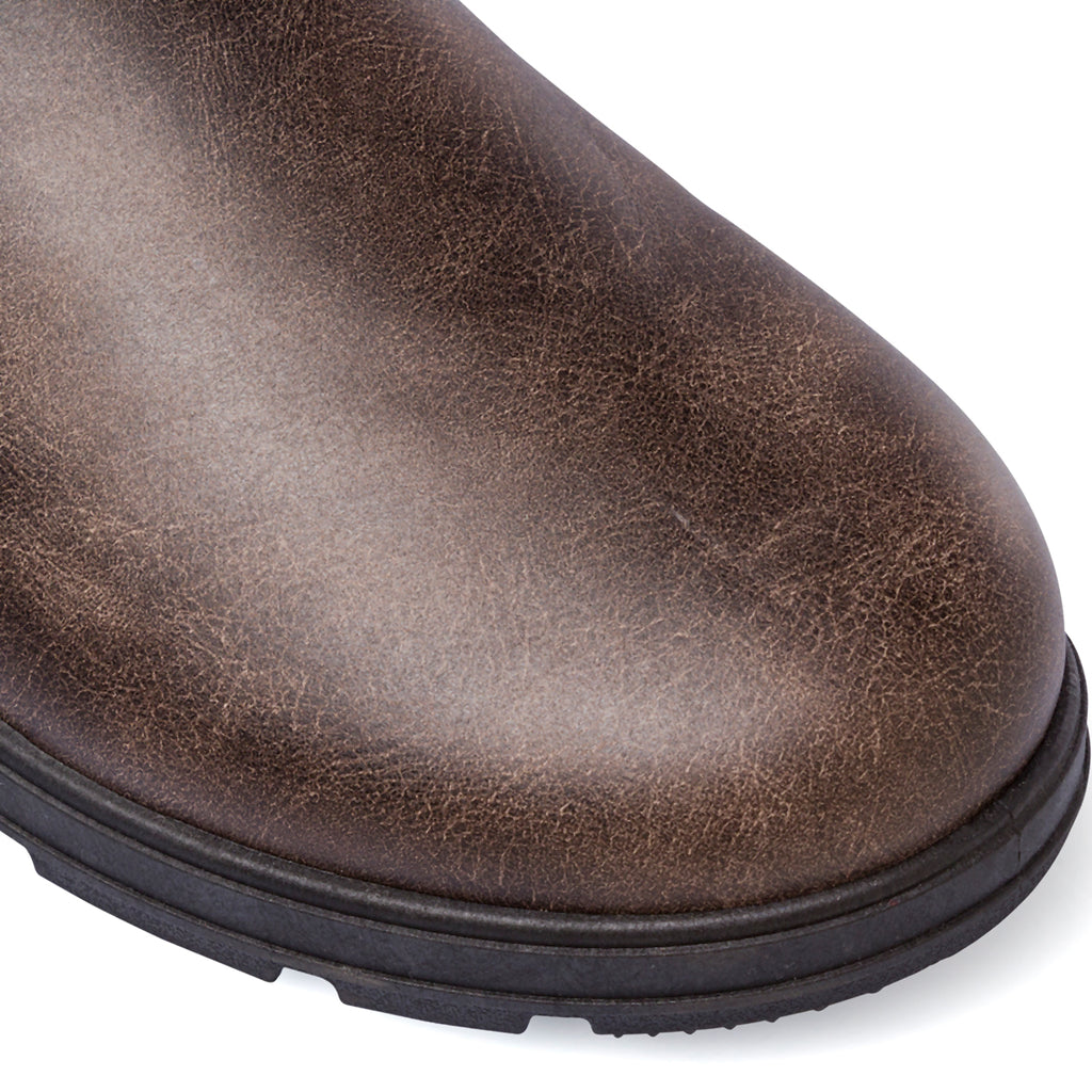 Scarponcini Chelsea da uomo marroni con inserti elastici Carrera