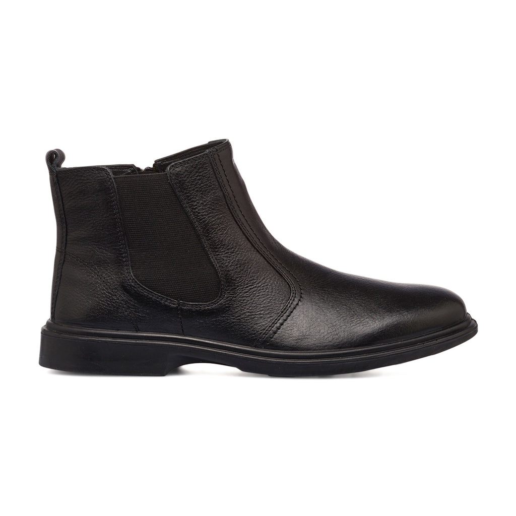 Stivaletti comfort neri da uomo in pelle P Soft