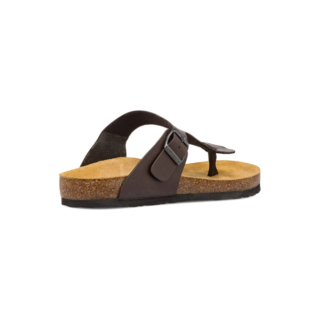 Ciabatte infradito marroni da Uomo con sottopiede in pelle Riflessi Urbani