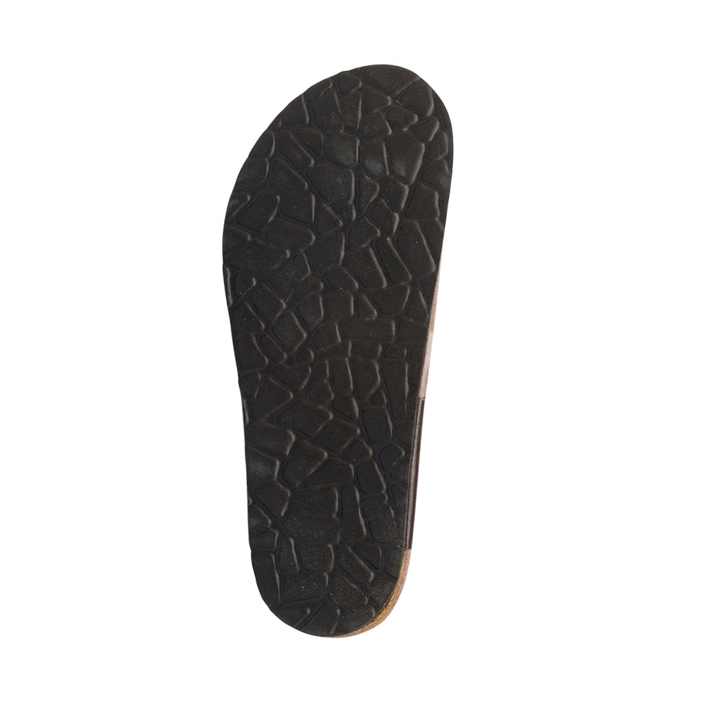 Ciabatte infradito marroni da Uomo con sottopiede in pelle Riflessi Urbani