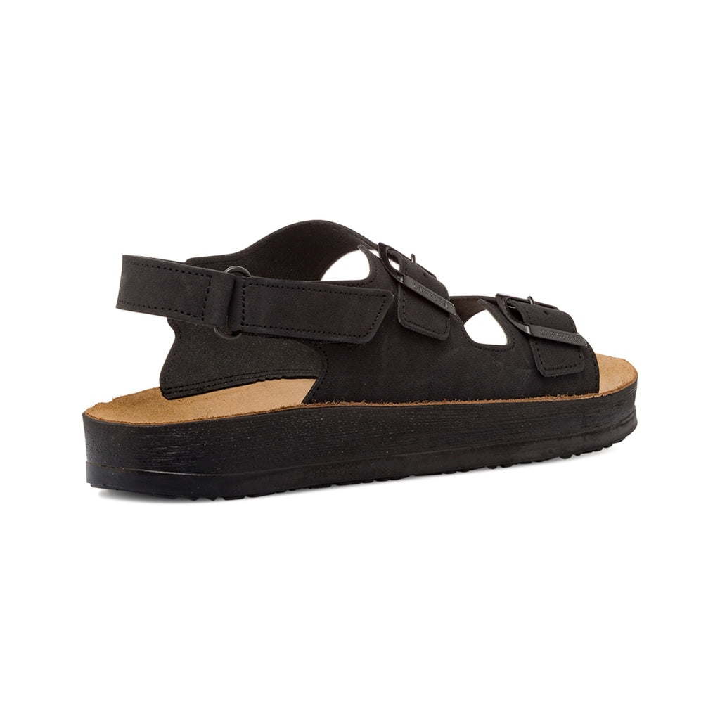 Ciabatte nere da Uomo con sottopiede in pelle e fibbie Carrera Jeans