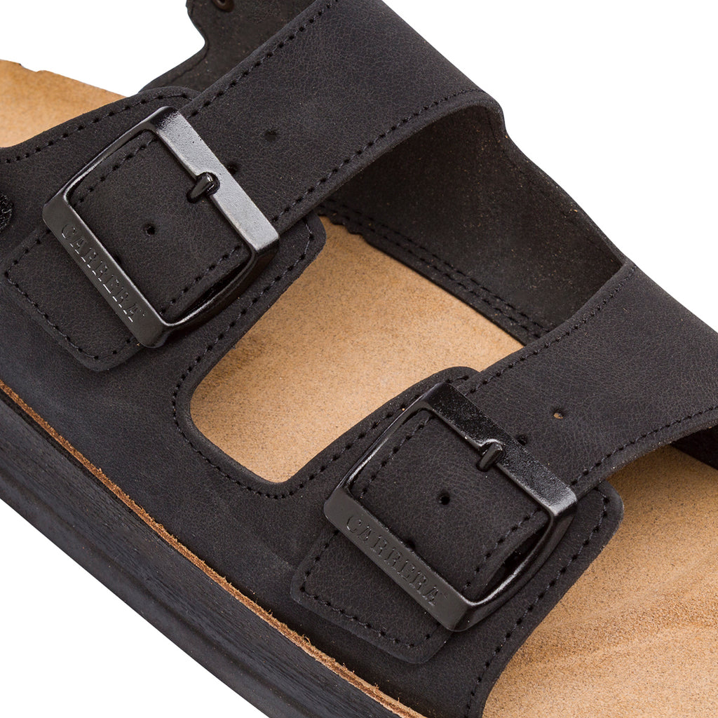 Ciabatte nere da Uomo con sottopiede in pelle e fibbie Carrera Jeans