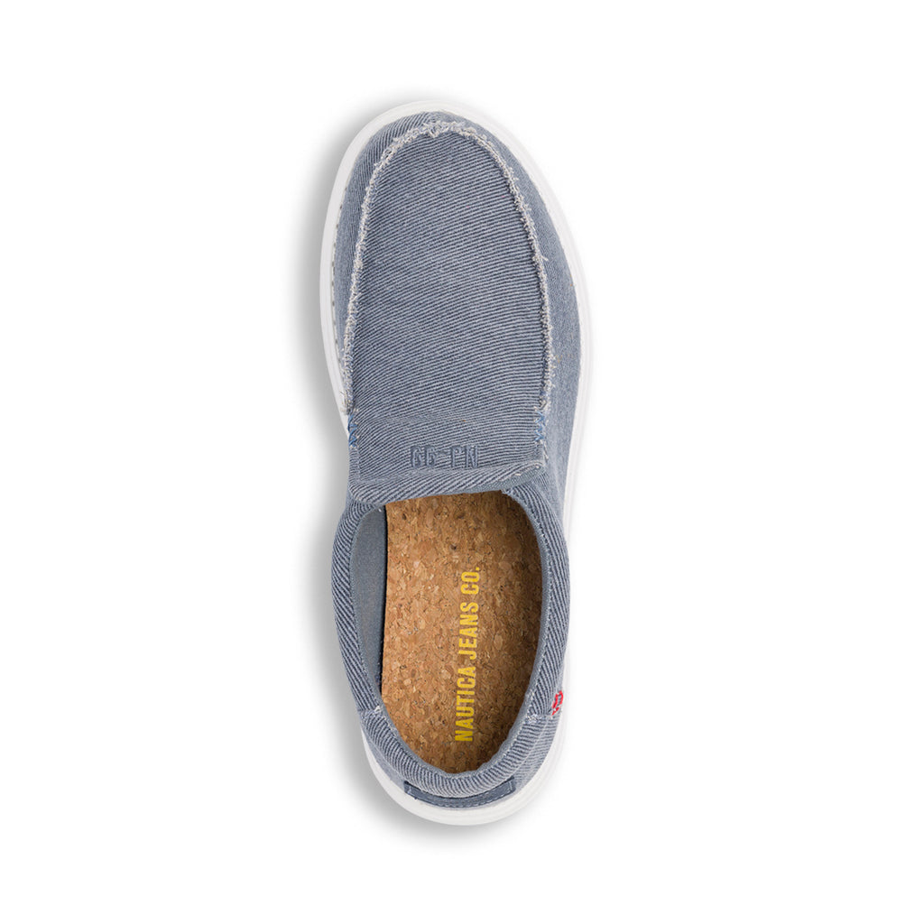 Mocassini slip-on in tessuto blu jeans Nautica Jeans