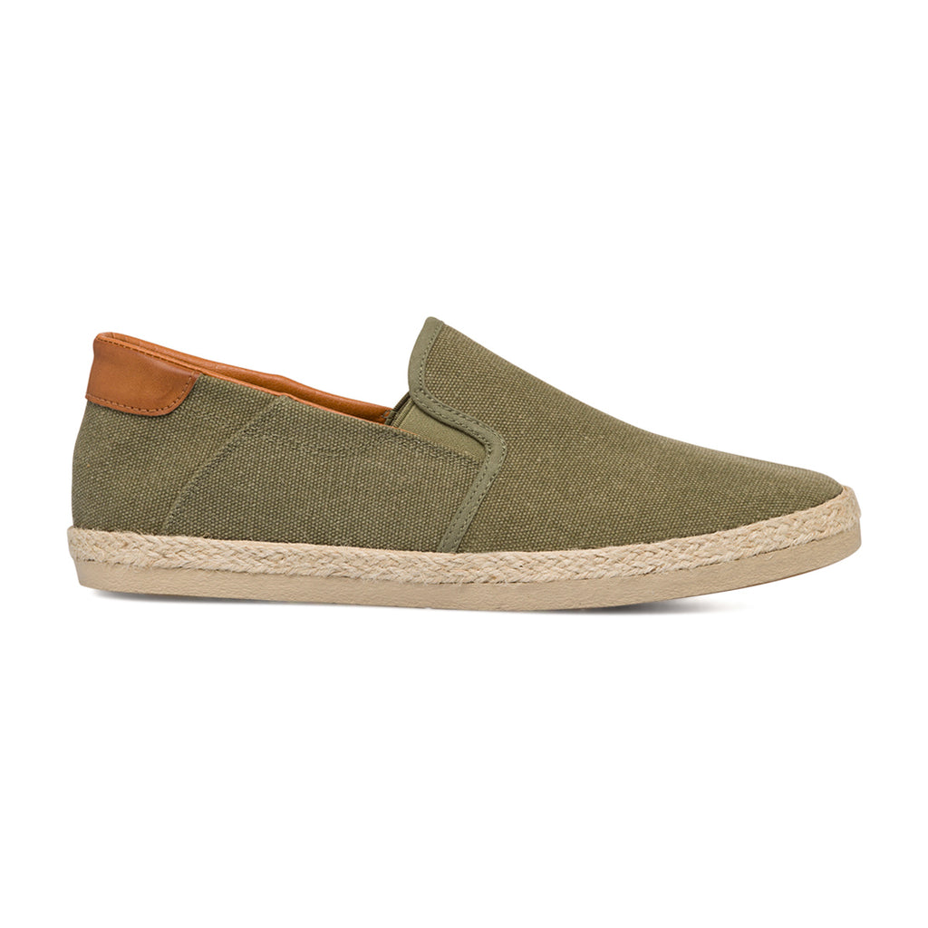 Espadrillas Slip-on Verdi da uomo con suola in Corda Intrecciata Riflessi Urbani