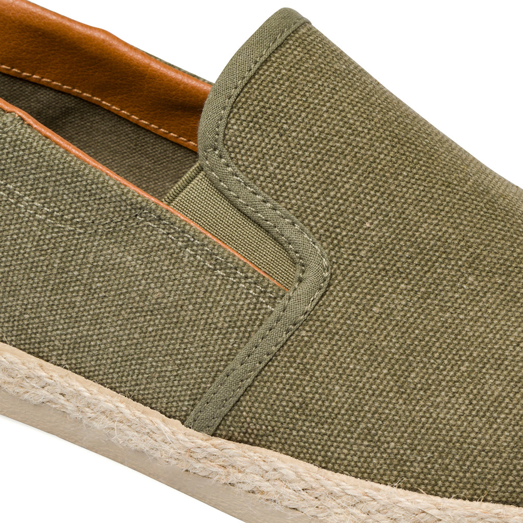 Espadrillas Slip-on Verdi da uomo con suola in Corda Intrecciata Riflessi Urbani