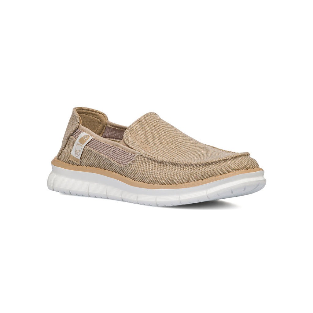 Mocassini da uomo slip-on beige  con dettaglio e logo laterale Americanino