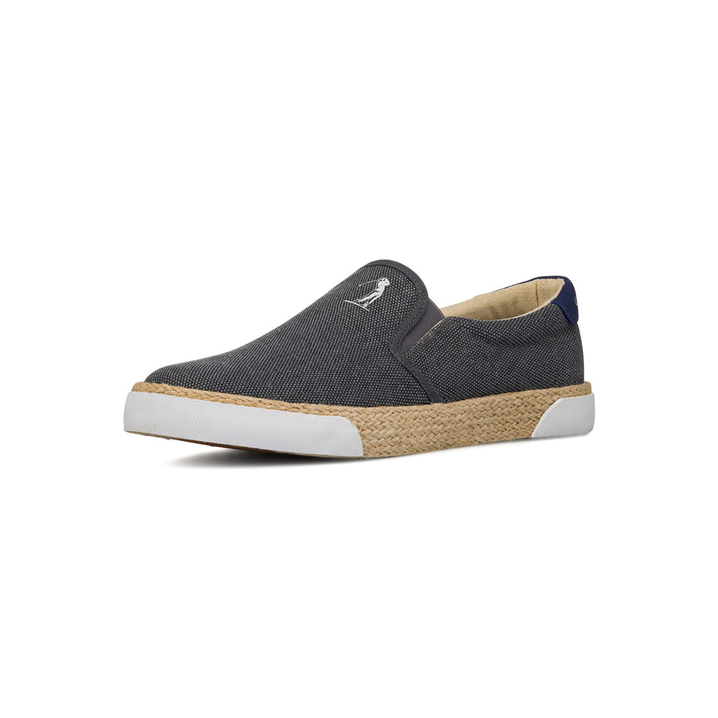 Espadrillas blu da Uomo in tessuto canvas con suola in paglia US Golf Club