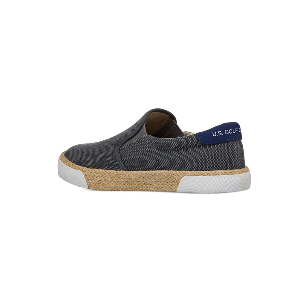 Espadrillas blu da Uomo in tessuto canvas con suola in paglia US Golf Club
