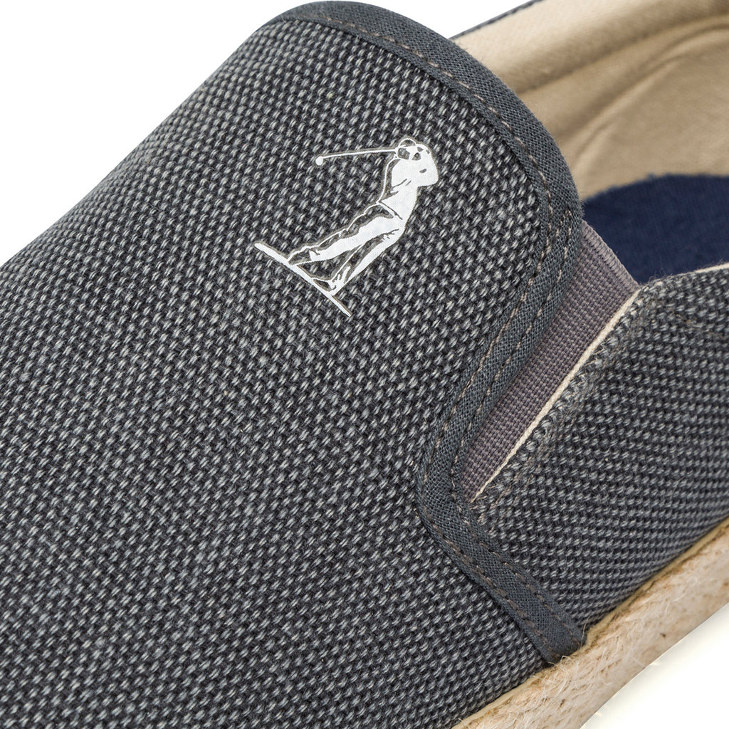 Espadrillas blu da Uomo in tessuto canvas con suola in paglia US Golf Club