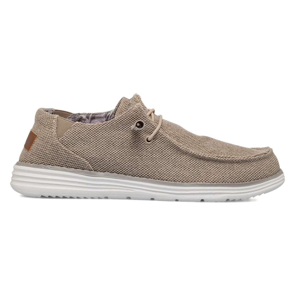Slip-on casual beige da Uomo in tessuto canvas Nautica