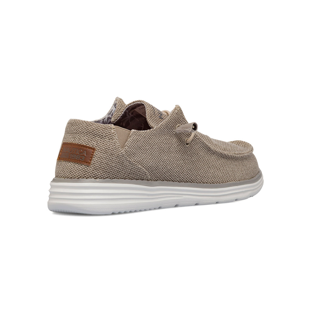 Slip-on casual beige da Uomo in tessuto canvas Nautica