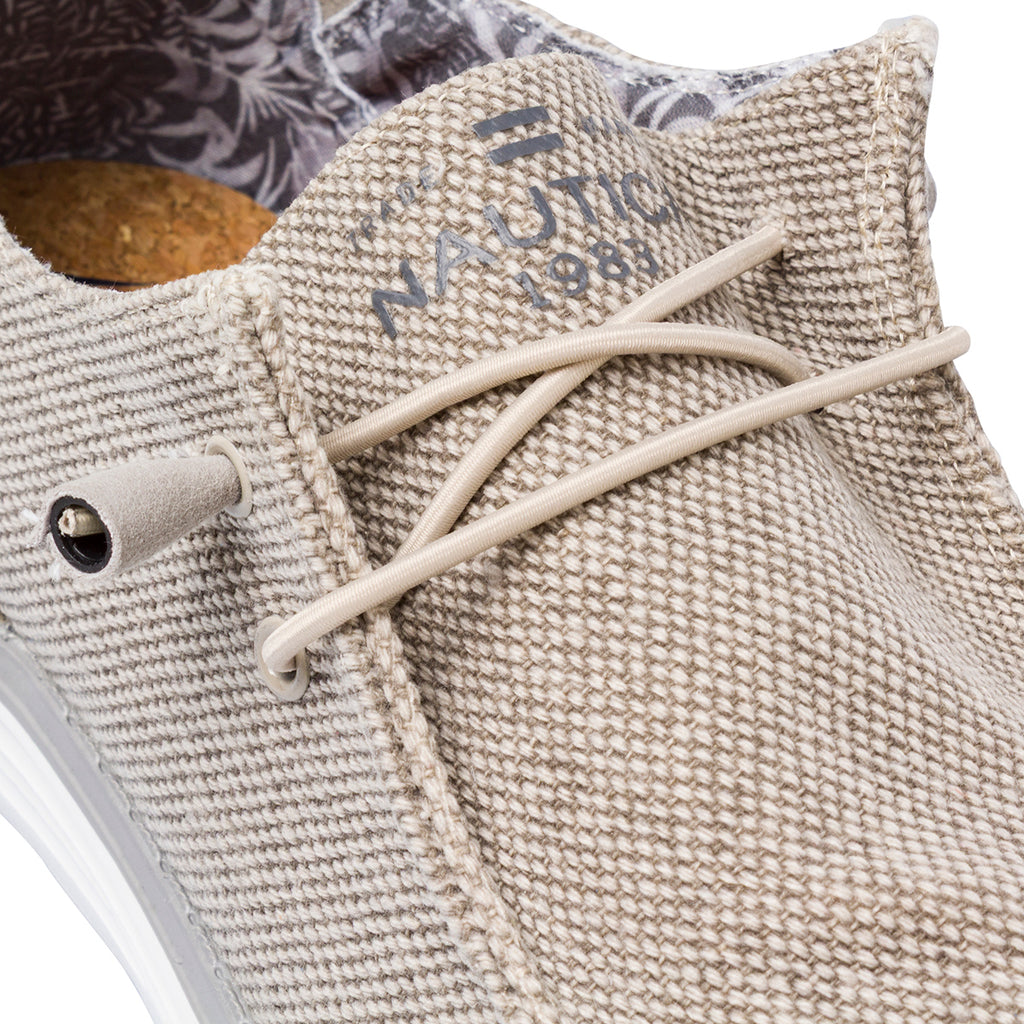 Slip-on casual beige da Uomo in tessuto canvas Nautica