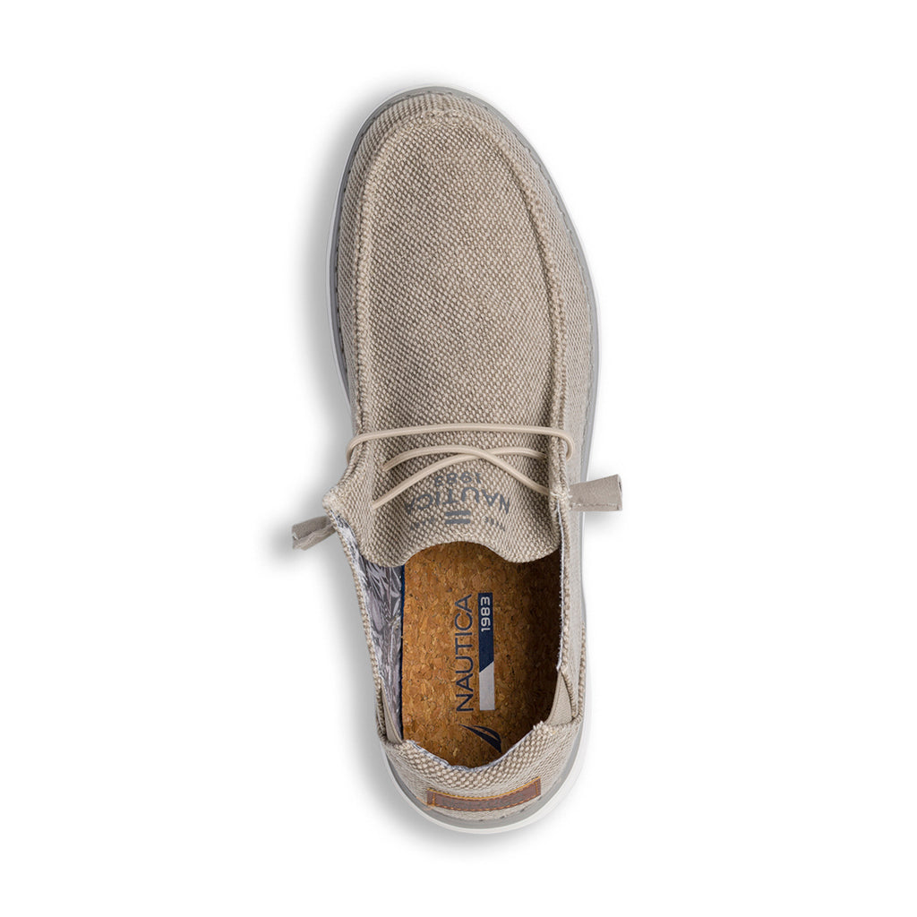 Slip-on casual beige da Uomo in tessuto canvas Nautica