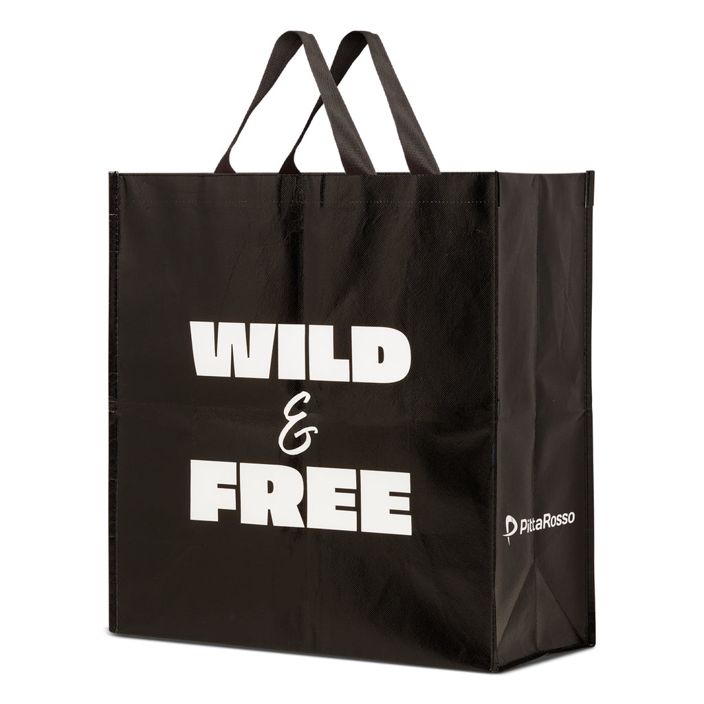 Shopper grande animalier nera con fantasia giraffa