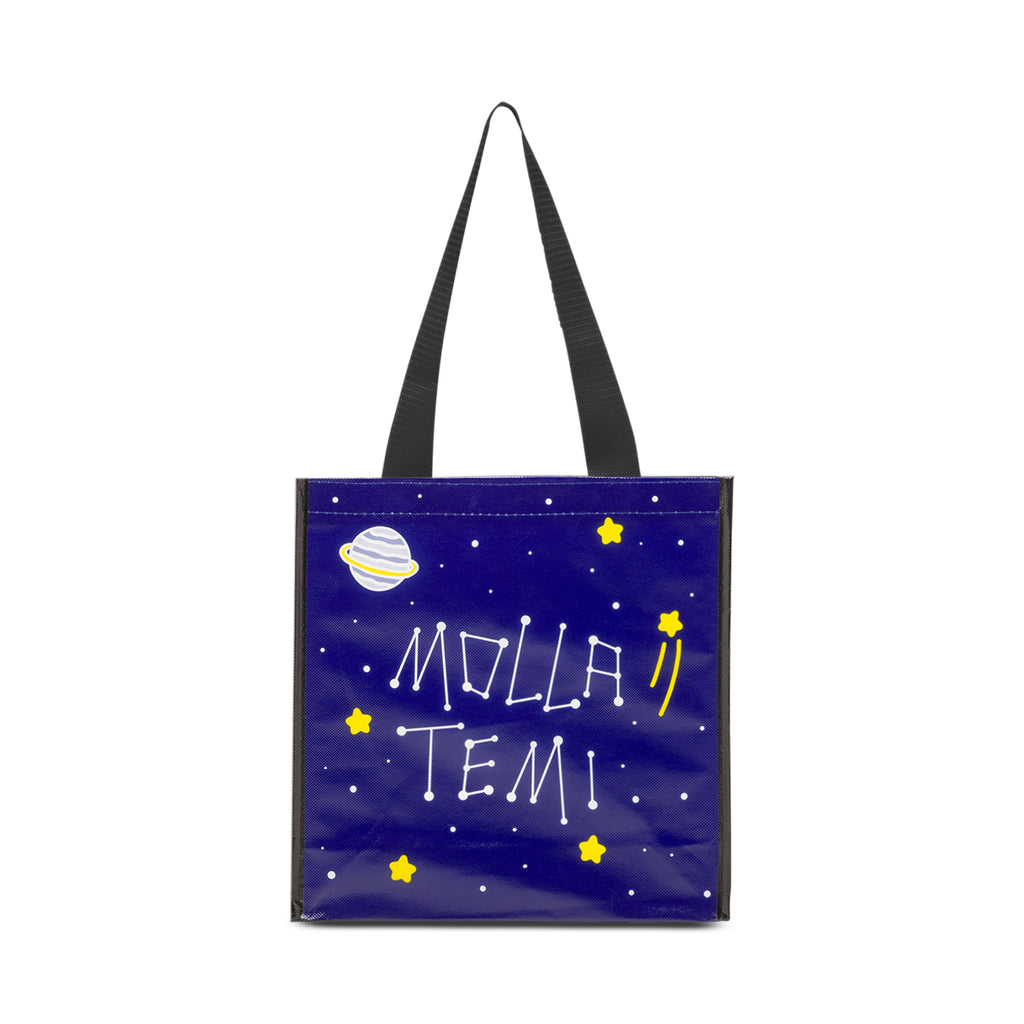 Shopper piccola blu in TNT Disegni Cinici