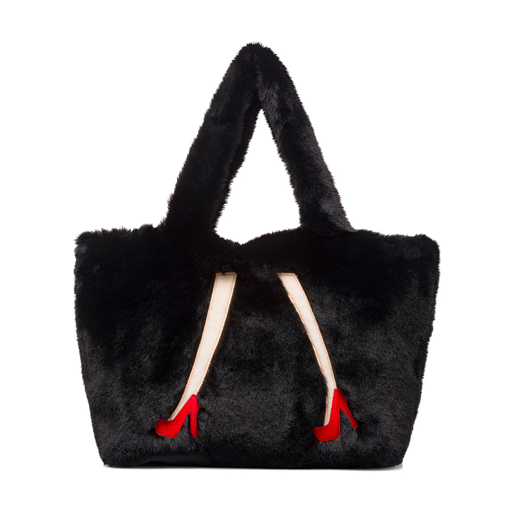 Borsa a Spalla in Pelliccia sintetica con dettaglio Gambe Swish Jeans