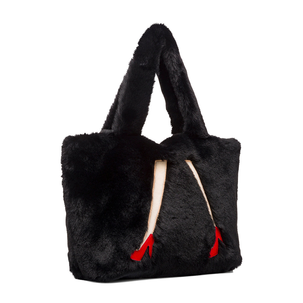 Borsa a Spalla in Pelliccia sintetica con dettaglio Gambe Swish Jeans