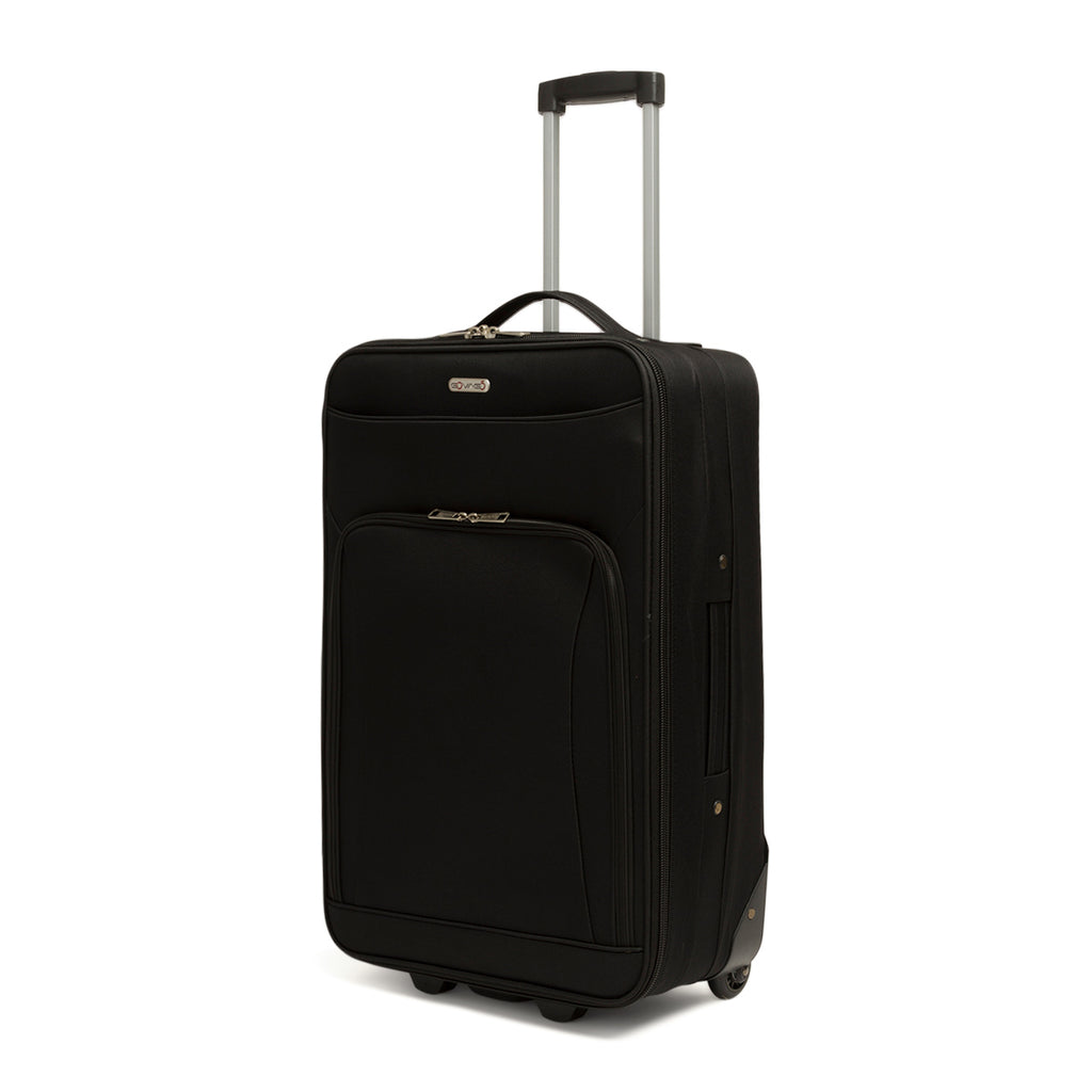Trolley medio nero in tessuto Govago