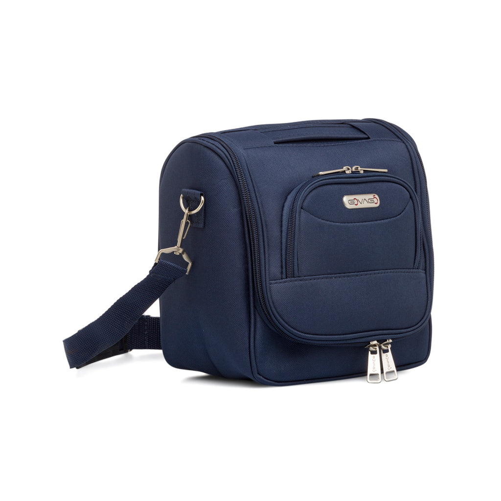 Beauty necessaire da viaggio piccolo blu in tessuto Govago