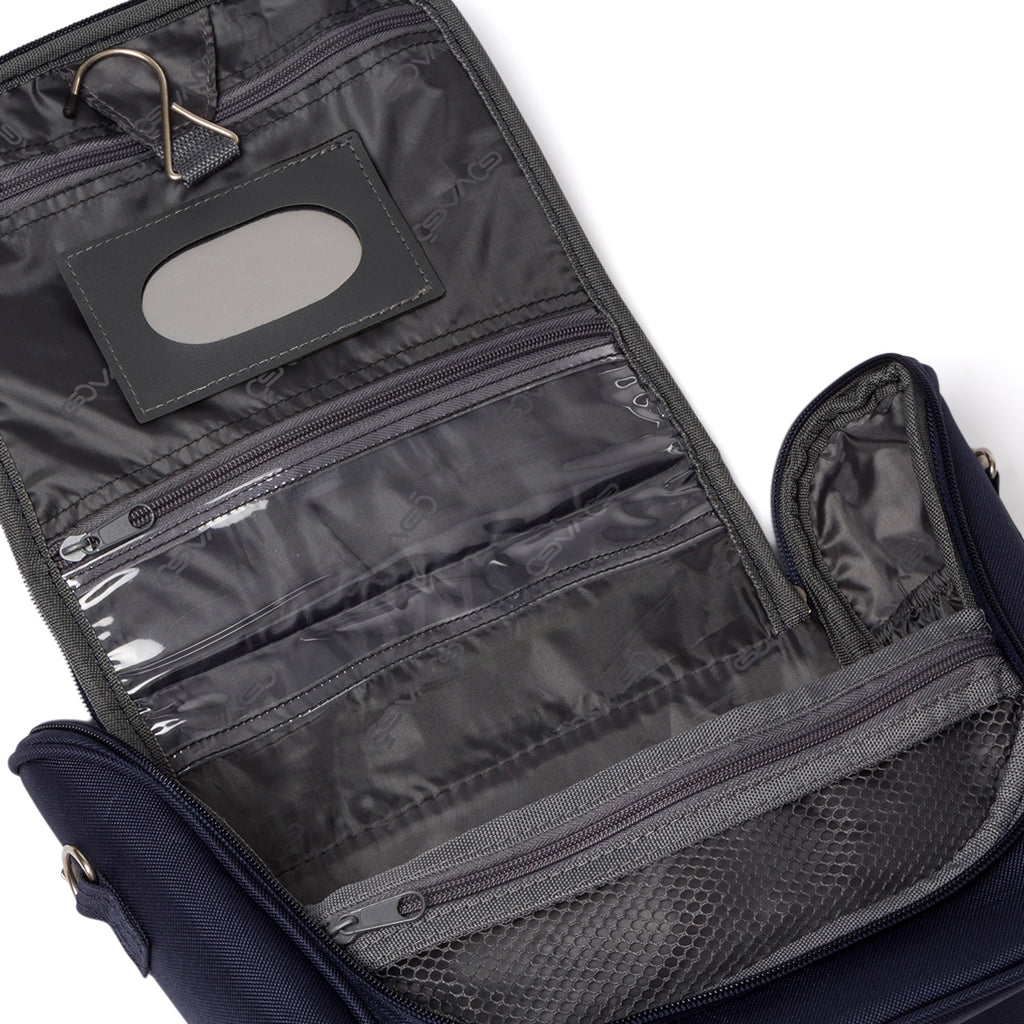 Beauty necessaire da viaggio piccolo blu in tessuto Govago