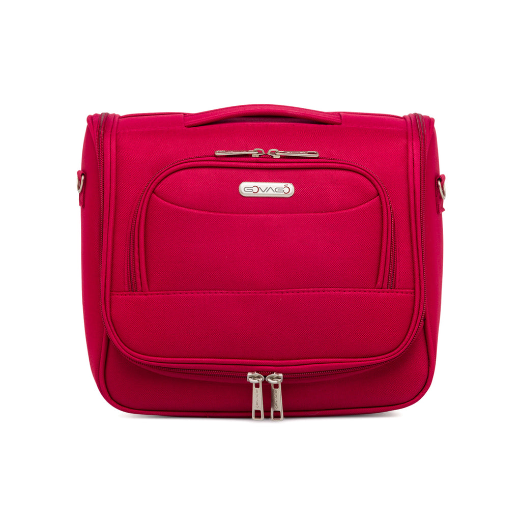 Beauty necessaire da viaggio grande rosso in tessuto Govago