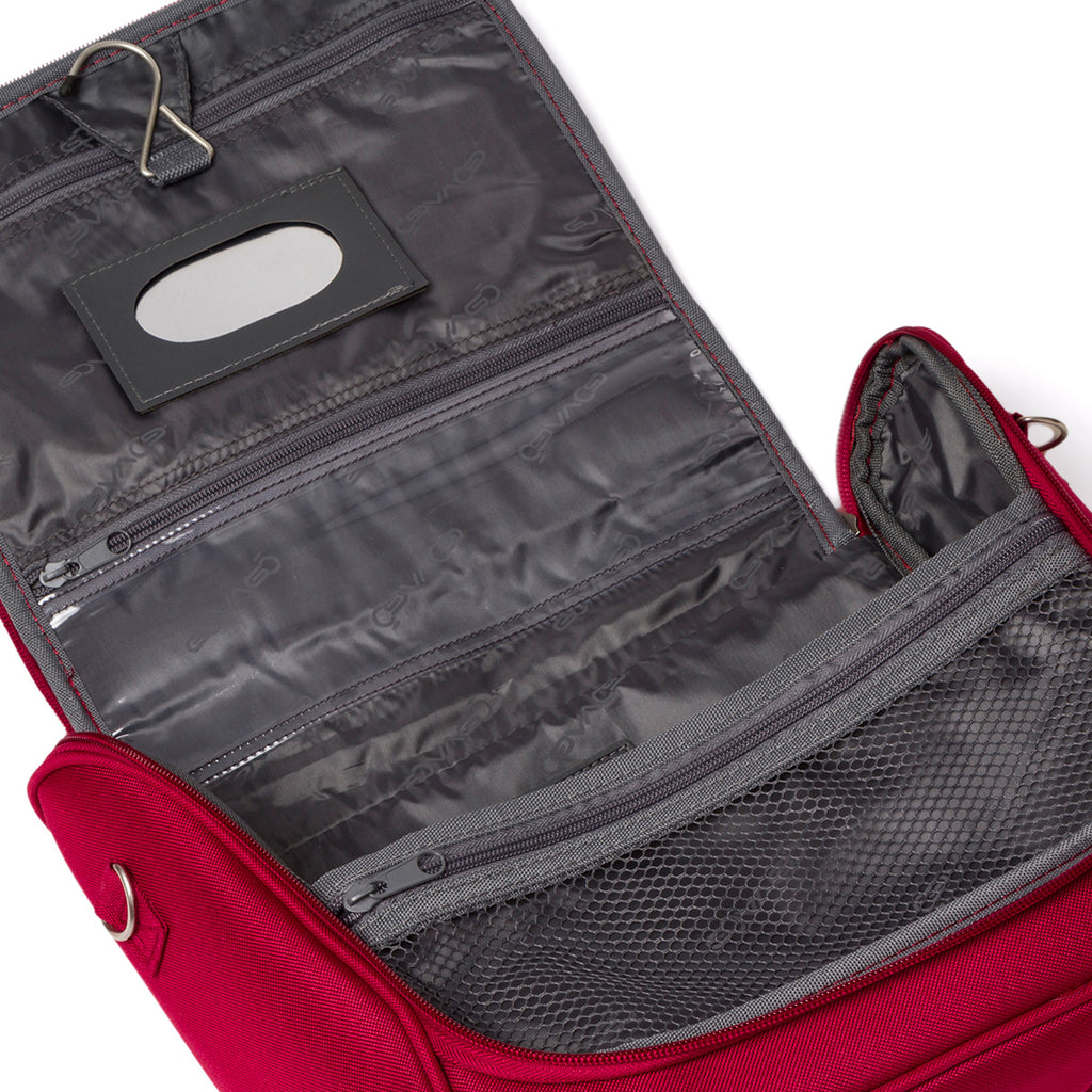 Beauty necessaire da viaggio grande rosso in tessuto Govago